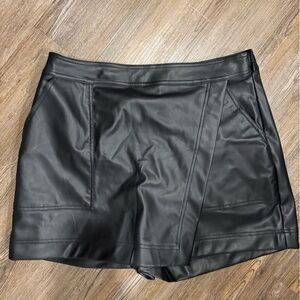Faux Leather Skort - Size XL
